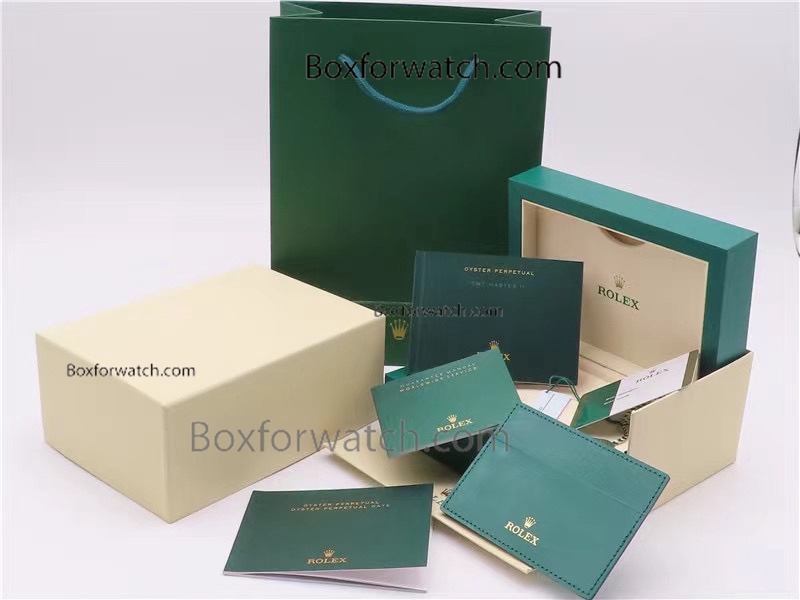 Original Copy Rolex Green Wood Watch Box with New Booklet